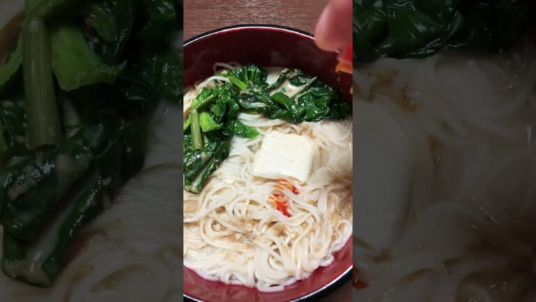 朝ごはんご馳走様でした暖かそうめん #ご馳走様