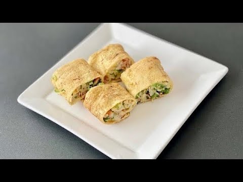 簡単お弁当のおかず【かにピーたまご焼き】かにかまピーマン節約レシピ