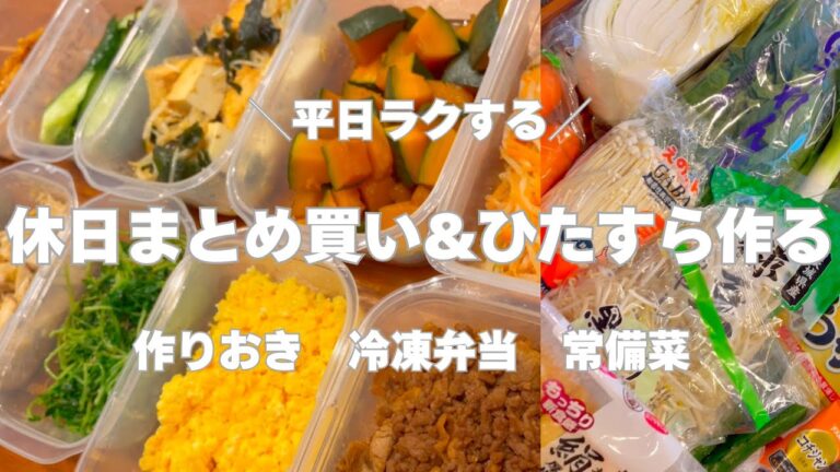 【まとめ買い/作り置き】１週間分まとめ買い&ひたすら作る【お弁当/冷凍/常備菜】