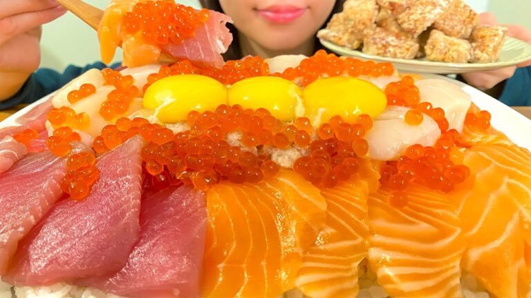 嬉しいことがあったので海鮮丼を大食いする晩ごはん【幸】