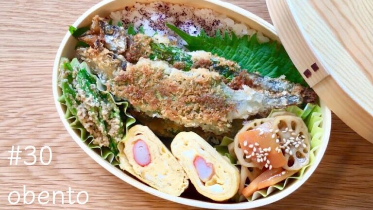 【旦那弁当】お魚おかず！ししゃもの大葉巻き✨お弁当作ります！【#30 obento】【曲げわっぱ】【料理動画】