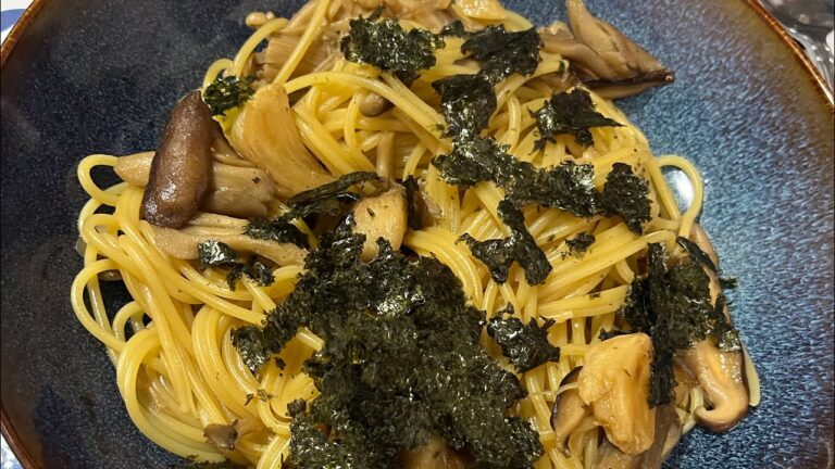 22. 簡単和風キノコパスタの巻：我が家の定番ランチです：lowvisionでも楽しくcooking-声のお料理日記