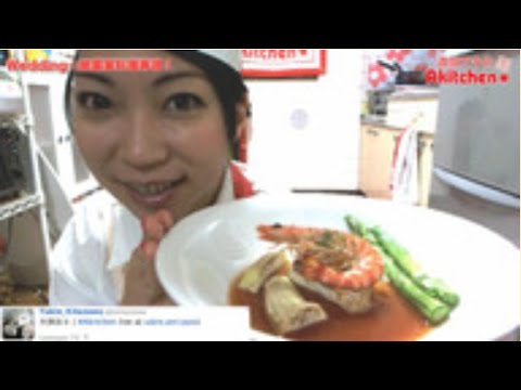 Akitchen☆ホテルシェフ！鯛のオリーブオイル焼きブイヤベース風ソース