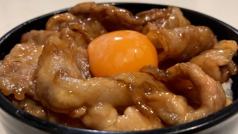 夜食に簡単に作れるとろとろの豚バラ丼を食べたらスタミナが回復した