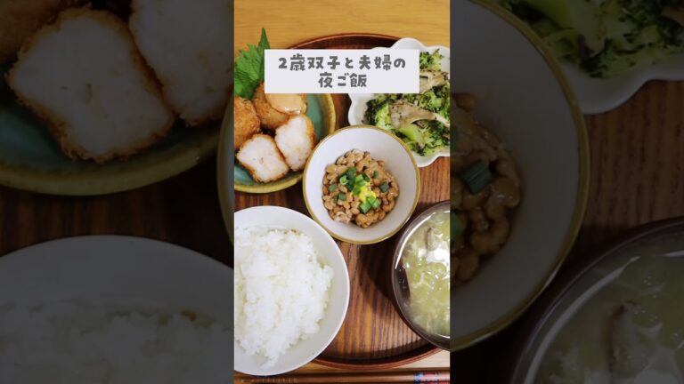 【4人家族の夜ご飯】絶品エビかつ定食