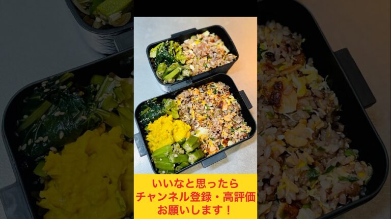 サクッとできる！鮭炒飯のお弁当🐟 #お弁当動画 #作り置き弁当 #お弁当詰め方 #お弁当おかず #food
