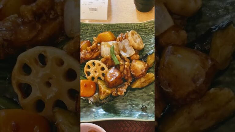 大戸屋　鶏と黒酢あんの野菜定食