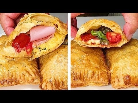冷凍パイ生地で簡単マルゲリータとハムエッグ＆チェダーチーズパイPuff Pastry 2 Ways