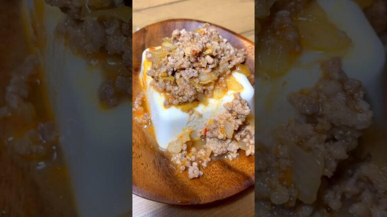 レンジだけで作る【肉味噌豆腐】が旨すぎた！　#shorts #レンジ飯