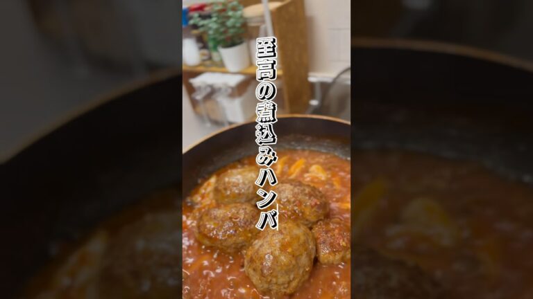 至高の煮込みハンバーグ🍅 #節約 #レシピ #節約レシピ #簡単 #food #買い物 #家計簿 #時短レシピ #同棲 #栄養士 #ハンバーグ #至高のレシピ #煮込みハンバーグ