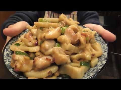 このタレは絶対覚えておいた方が良い！鶏肉と蓮根のピリ辛味噌炒めの作り方！