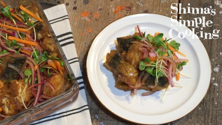 食卓の人気メニュー！栄養バランス良好！お野菜とお魚たっぷり♪　節約！簡単！美味しい！サバの南蛮漬けの作り方　How to make Saba Nanban