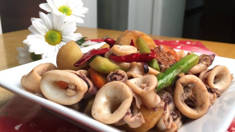 Squid and Potato Sauteed with butter garlic and Japanese soy sauce