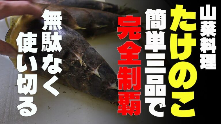 これでもう悩まない。たけのこを余すと来なく使う料理レシピ3品。下処理も詳しく解説。