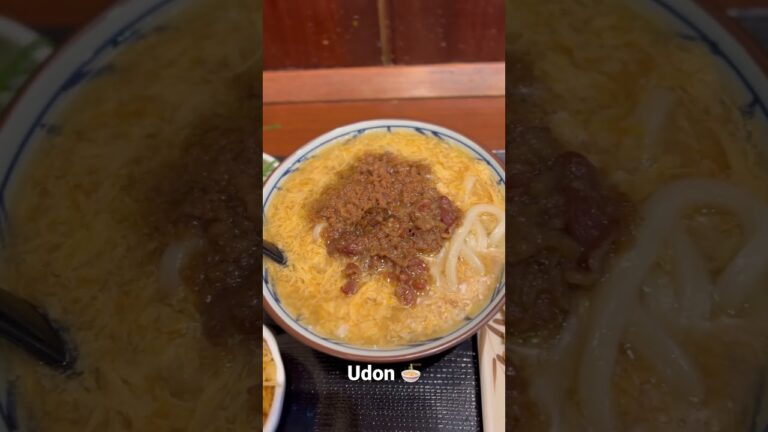 Marugame seimen udon 🍜 肉たまあんかけうどん🤤