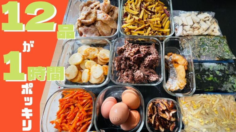 野菜たっぷり！たったの1時間で主菜・副菜12品作れる手際術＆簡単レシピ大公開！！【作り置き実況＃33】