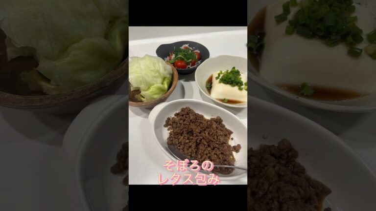 そぼろのレタス包みとそぼろ丼#shorts #short
