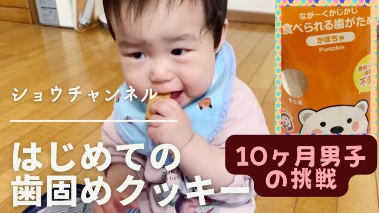 【10ヶ月男子の挑戦】はじめての歯固めクッキー🍪