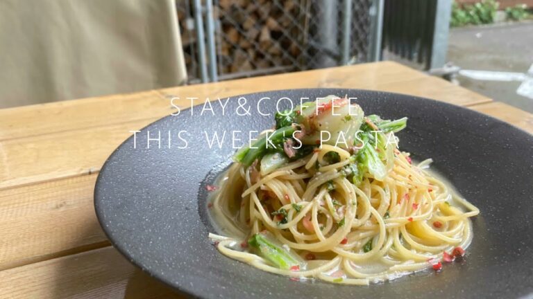 桜海老と白菜のアーリオオーリオ｜【泊まれるMORIHICO.】HOTEL POTMUM stay&coffee