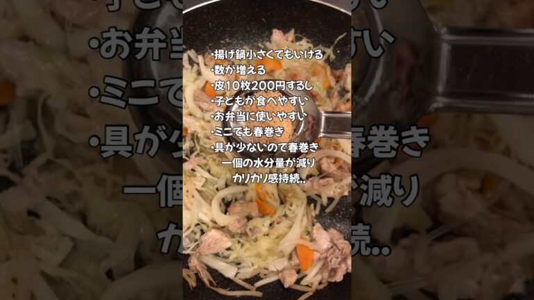 皮は▲で...パリパリミニ春巻き 父飯=おかわり力70%
