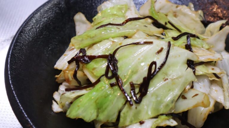 【キャベツと昆布佃煮】5分で作れる、箸が止まらない‼