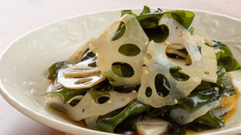 れんこんとわかめの中華風サラダ