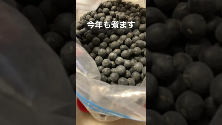 【黒豆　今年も煮ます】Black soybeans
