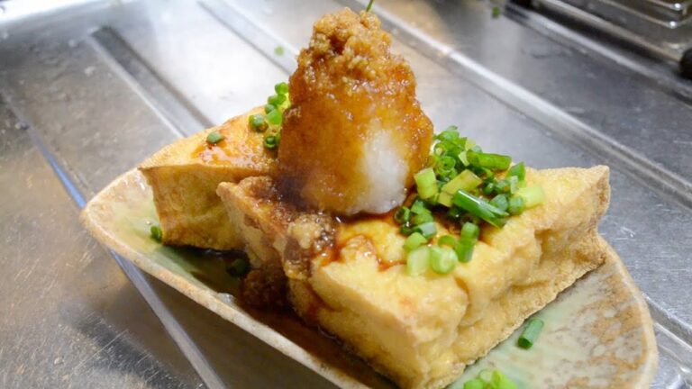 厚揚げの一品料理　　How  to make quick side dish from thick deep-fried bean curd