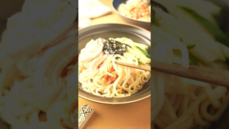 彼がいただきますの前に箸をつけた『ピリ辛冷やし中華』