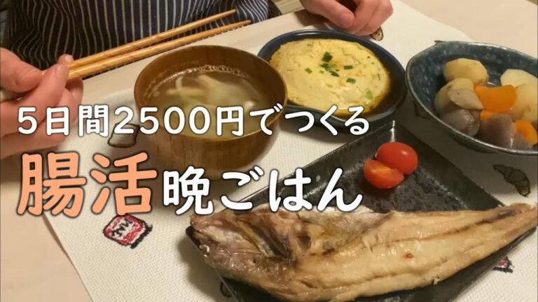 【腸活】食物繊維たっぷり野菜で5日間2500円晩ごはん🍴【節約】