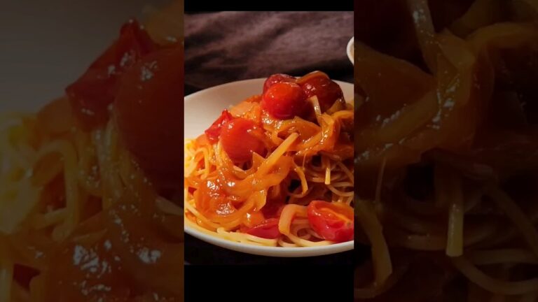 トマトジュースで作るトマトの冷製パスタ #簡単レシピ #晩御飯 #shorts
