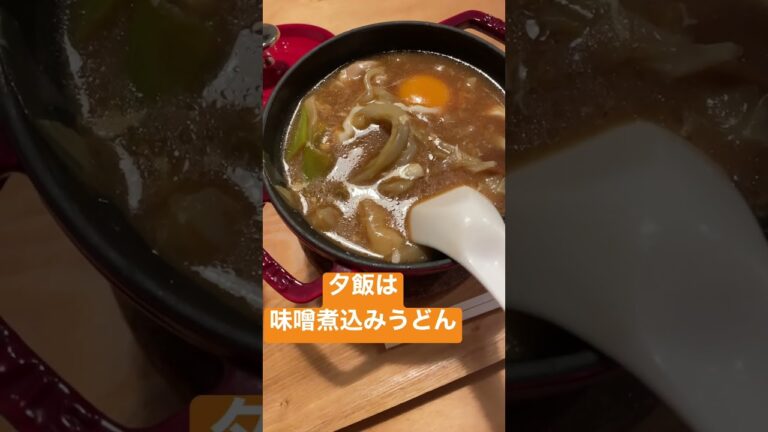 ストウブで味噌煮込みうどん/麺は沈んでる