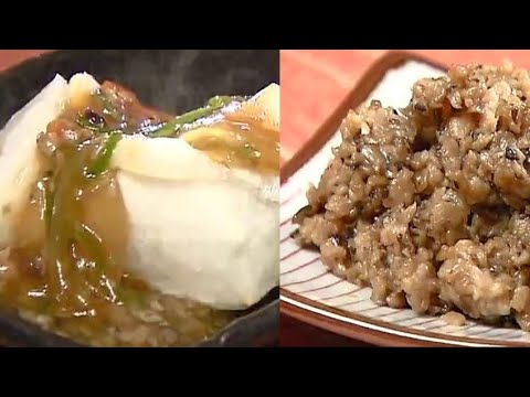 キノコ鶏そぼろ & 鶏そぼろあん