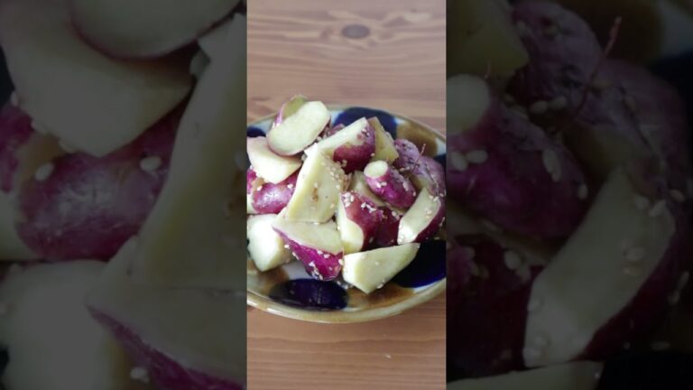 【ノンオイル】揚げないレンチン大学芋の作り方 #shorts