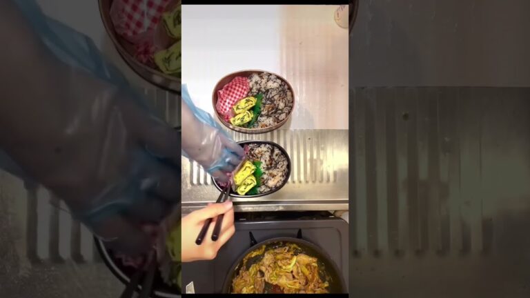 乾燥ひじきを水に戻したら大量にできたのでひじきご飯にして大量消費した栄養満点弁当🍱YouTube本編で作ってる工程アップしたのでよかったら見に来てください💓