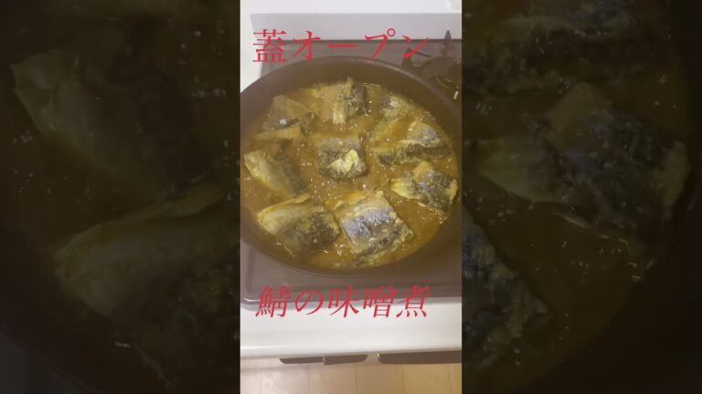 ご飯がすすむ♪フライパンで簡単に作れる冷凍鯖の味噌煮😋