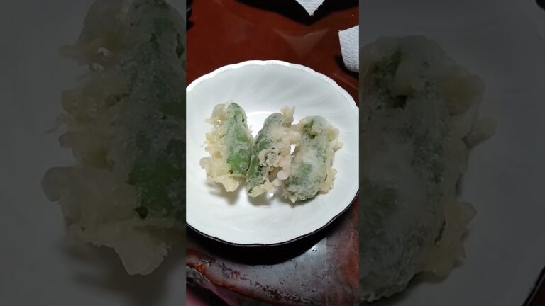 私のししとうが夕食で天ぷらになりました💕