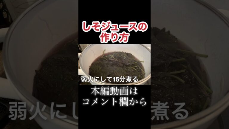 しそジュースの作り方　N.D.Kitchen