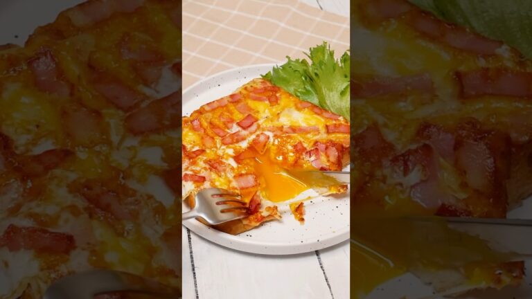 ワンパンで出来るチーズベーコンエッグトースト#簡単レシピ #recipe #簡単レシピ #おうちカフェ