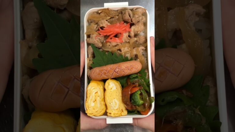 生姜焼き弁当 #お弁当 #お弁当記録 #お弁当詰め方