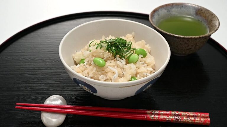 枝豆としらすの青じそドレッシングまぜごはん