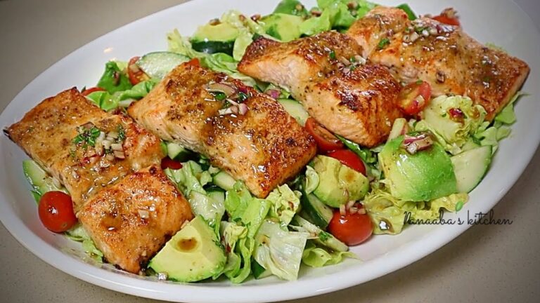 Salmon Avocado Cucumber salad recipe