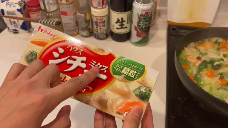 鮭とほうれん草のクリームシチュー【vlog】