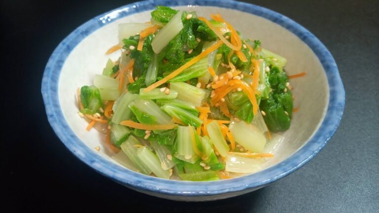 山東菜の爽やかナムルの作り方（How to make refreshing Namul of Shandong vegetables）