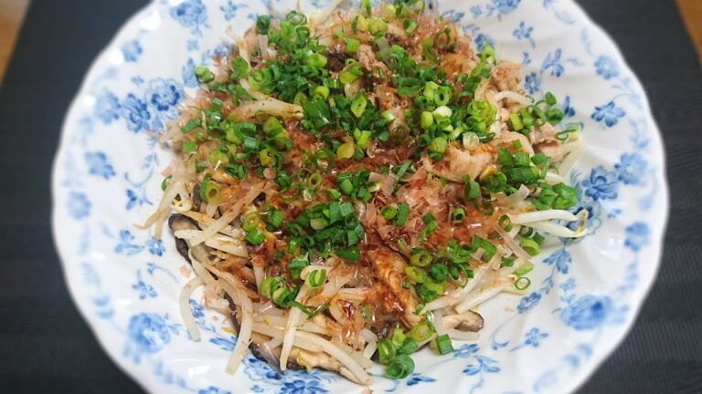 ポン酢でさっぱり豚バラもやし