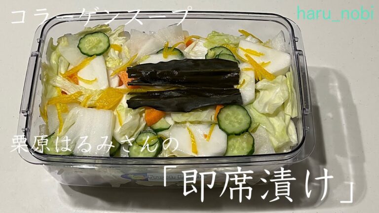 【暮らしVlog】栗原はるみさんの「即席漬け」／お肌プルプルコラーゲンスープ