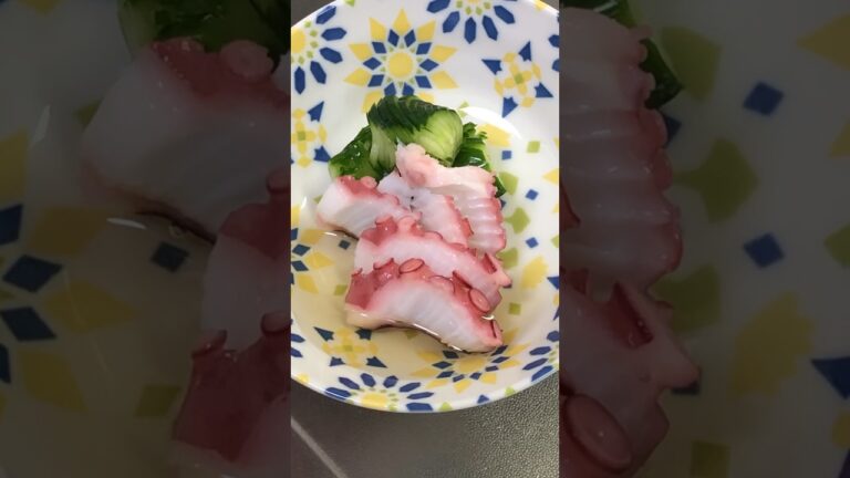 蛇腹きゅうり #蛇腹きゅうり #蛇腹 #じゃばら #きゅうり #キュウリ #胡瓜 #蛸酢 #蛸 #タコ #ダイソー包丁　#ミツカン #やさしいお酢