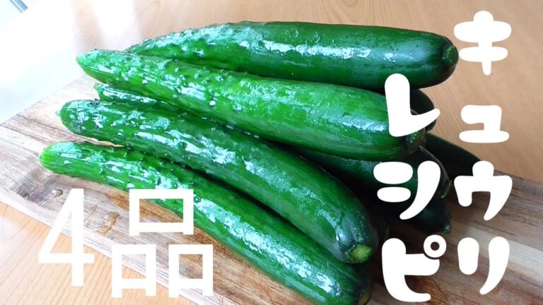 【きゅうりレシピ4品】ご飯のおともにぴったりの4品！超簡単！