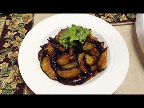 （クッキング） なす🍆にんにく豆板醤ケチャップ炒め😋
