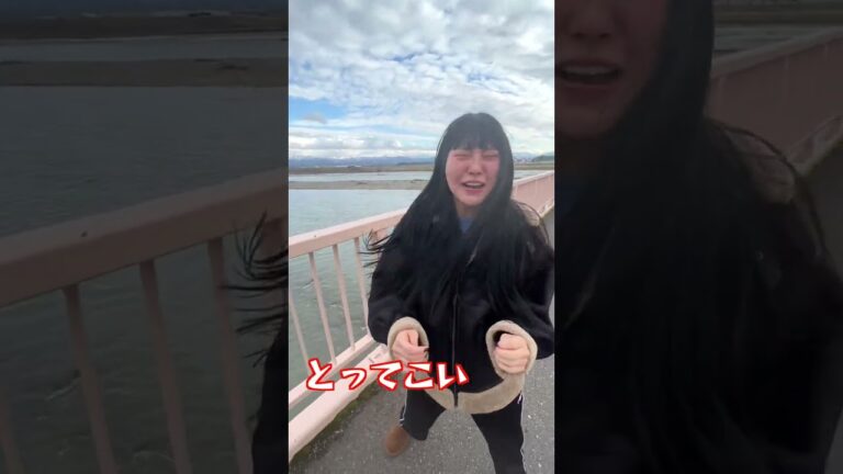 妹のiPhoneを橋の上から落としてみたww #shorts